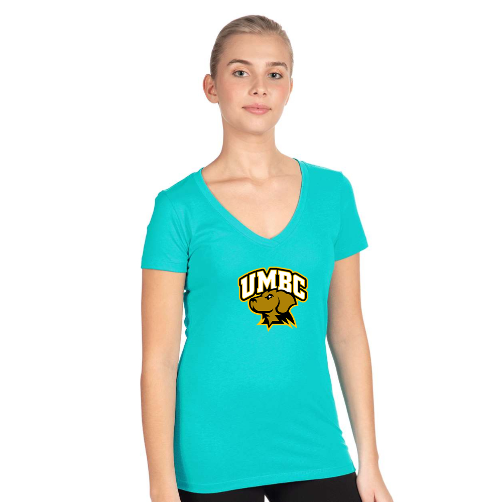 Women's UMBC Retrievers   Next Level V-Neck T-Shirt