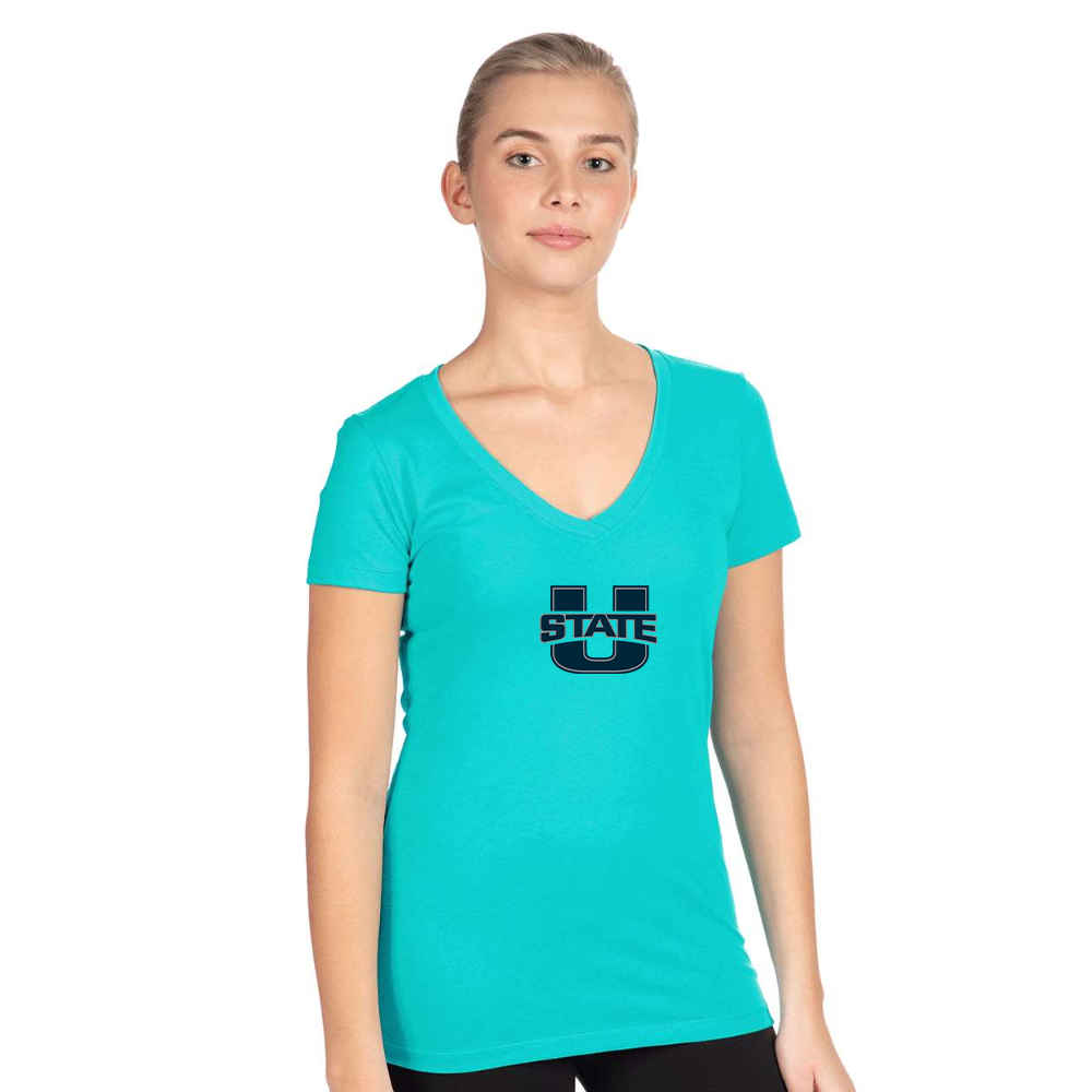 Women's Utah State Aggies  Next Level V-Neck T-Shirt