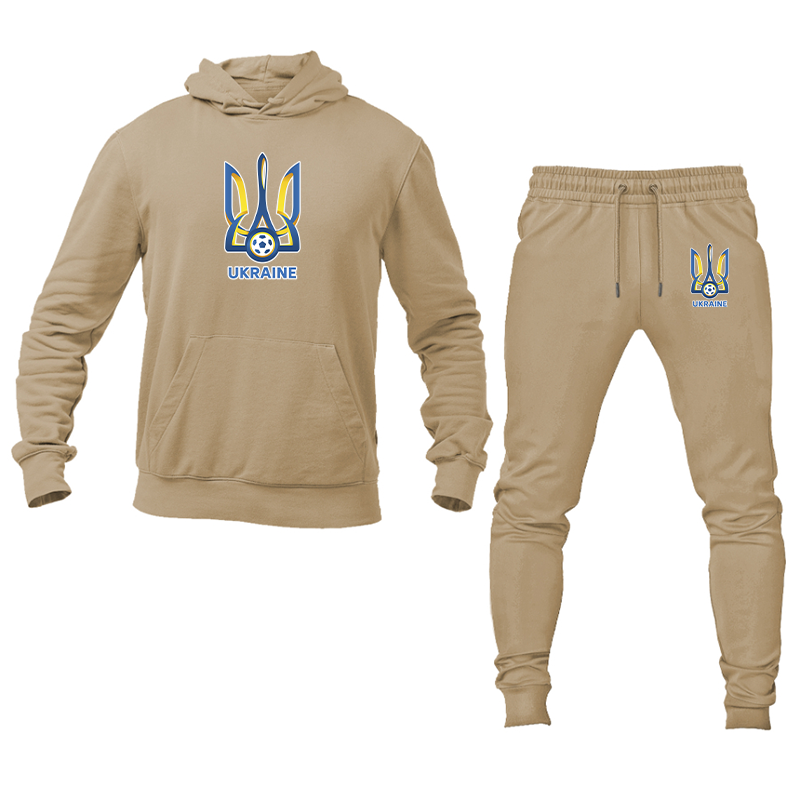 Men's Ukraine National Football Soccer Team Hoodie Joggers Set