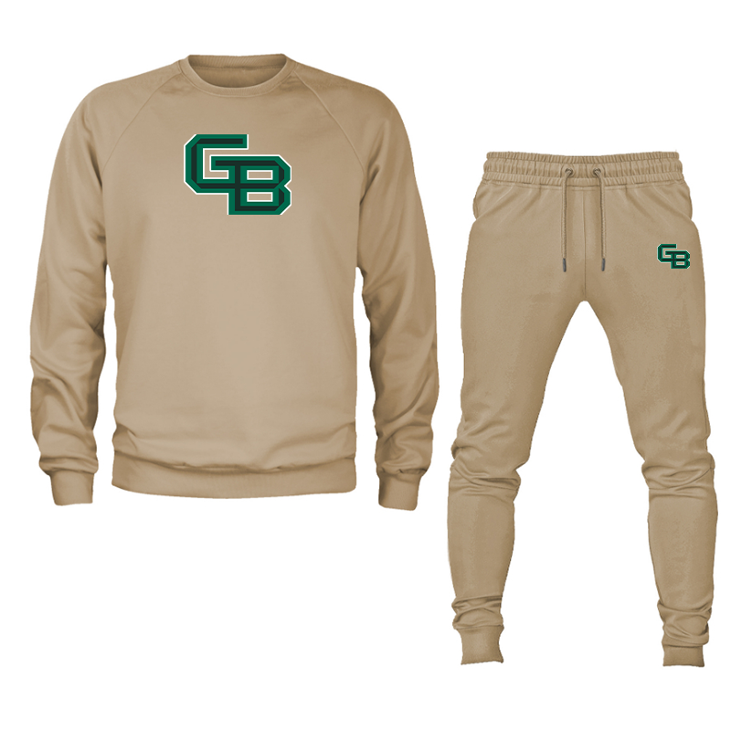 Men's Wisconsin Green Bay Phoenix Crewneck Sweatshirt Joggers Suit
