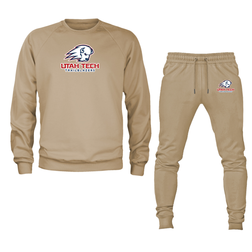 Men's Utah Tech Trailblazers Crewneck Sweatshirt Joggers Suit