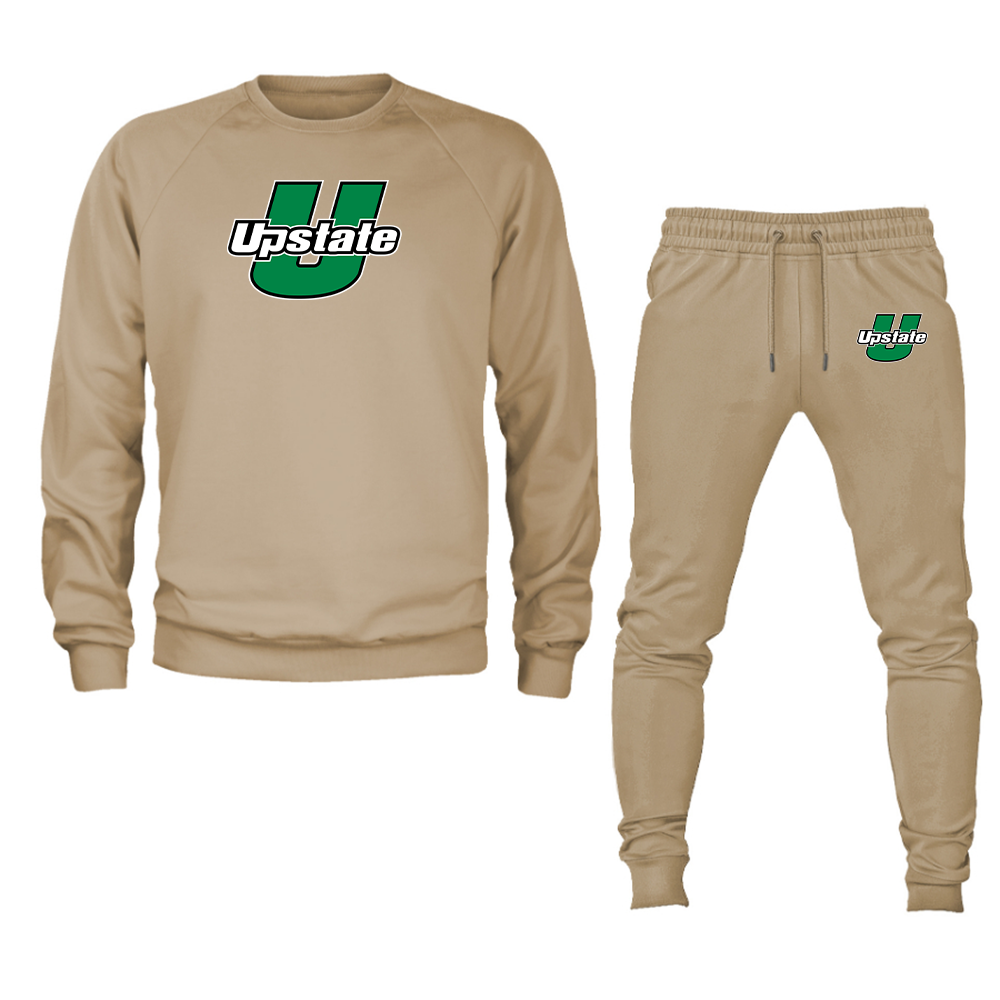 Men's USC Upstate Spartans Crewneck Sweatshirt Joggers Suit