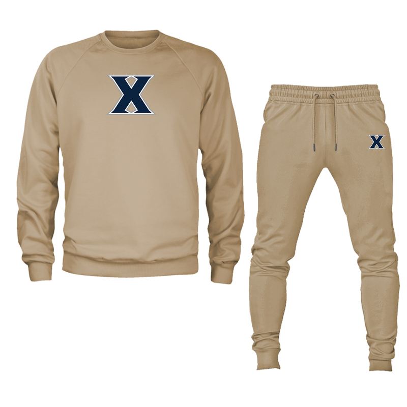 Men's Xavier Musketeers Crewneck Sweatshirt Joggers Suit