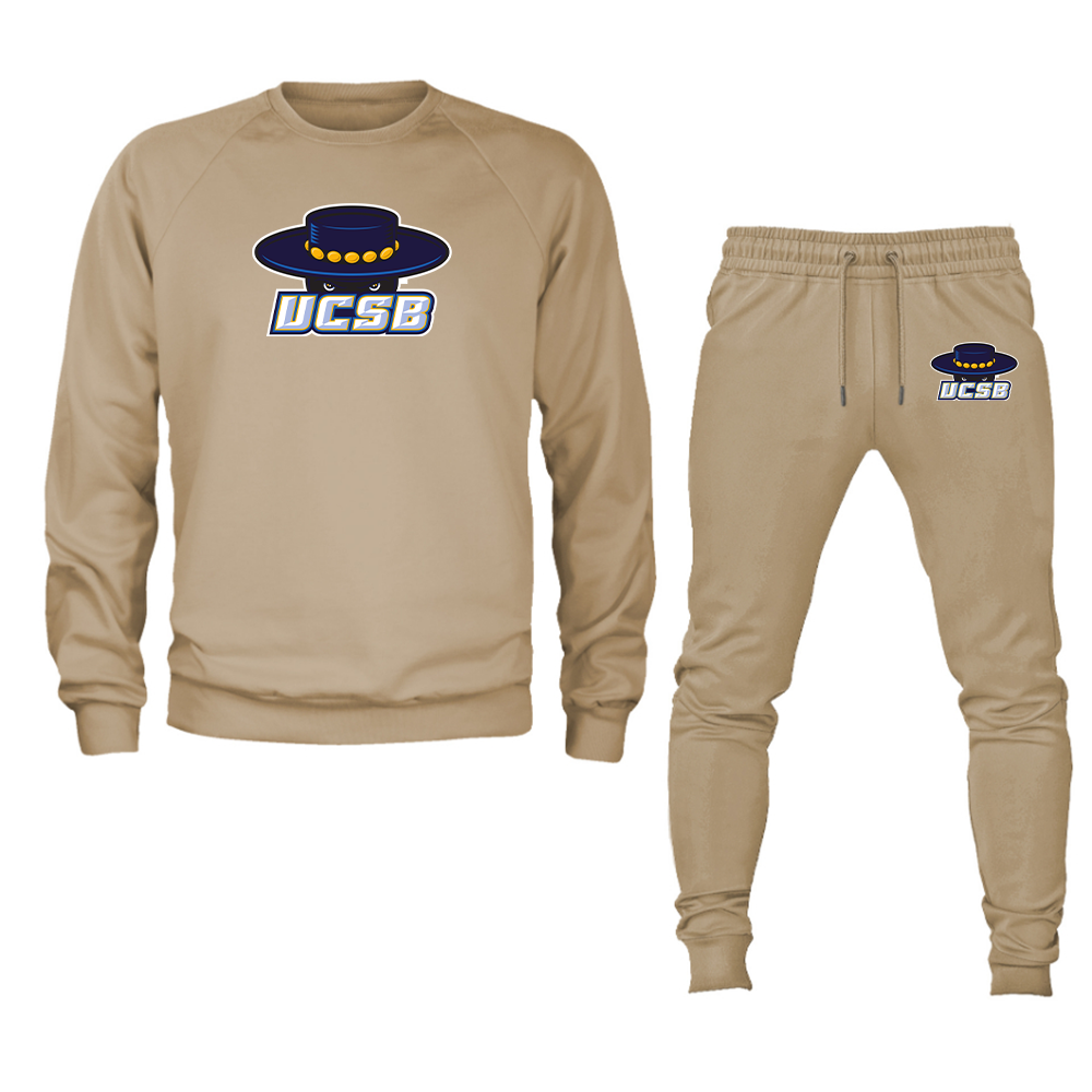 Men's UCSB Gauchos Crewneck Sweatshirt Joggers Suit