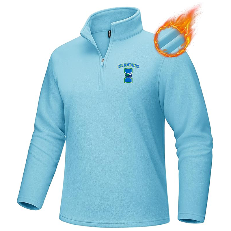 Men's  Texas AM CC Islanders  MAGCOMSEN Men_s Quarter-Zip Pullover Polar Fleece Sweatshirt Stand Collar Long Sleeve Shirt for Men Thermal Winter Fall