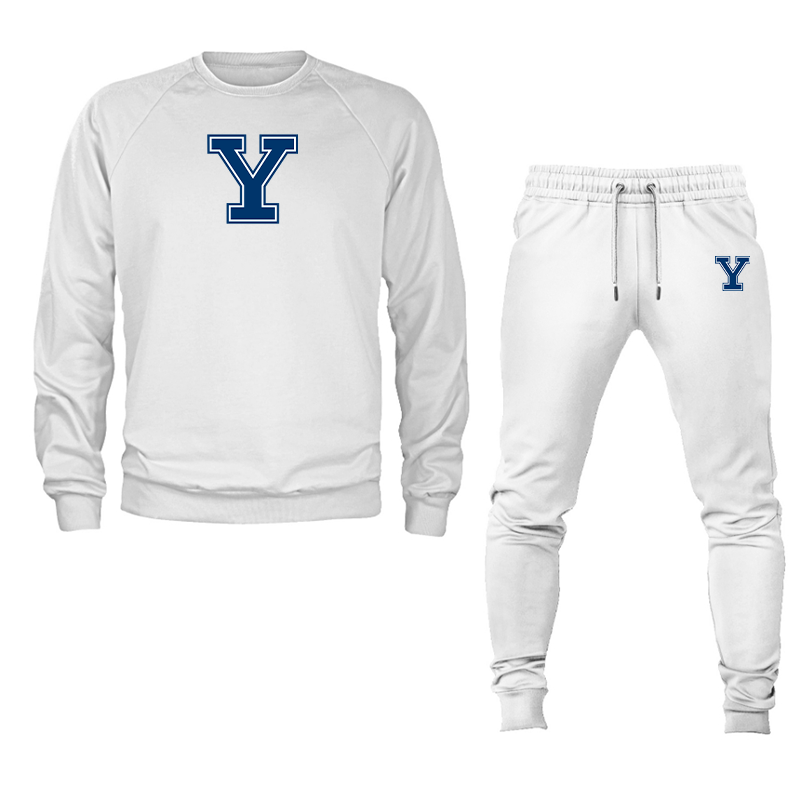 Men's Yale Bulldogs Crewneck Sweatshirt Joggers Suit