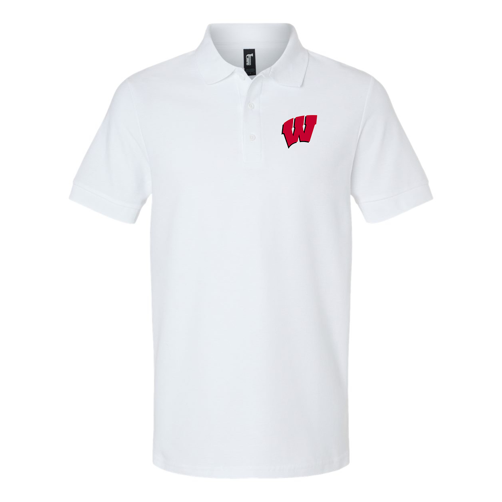 Men's Wisconsin Badgers Gildan Hammer Pique Polo