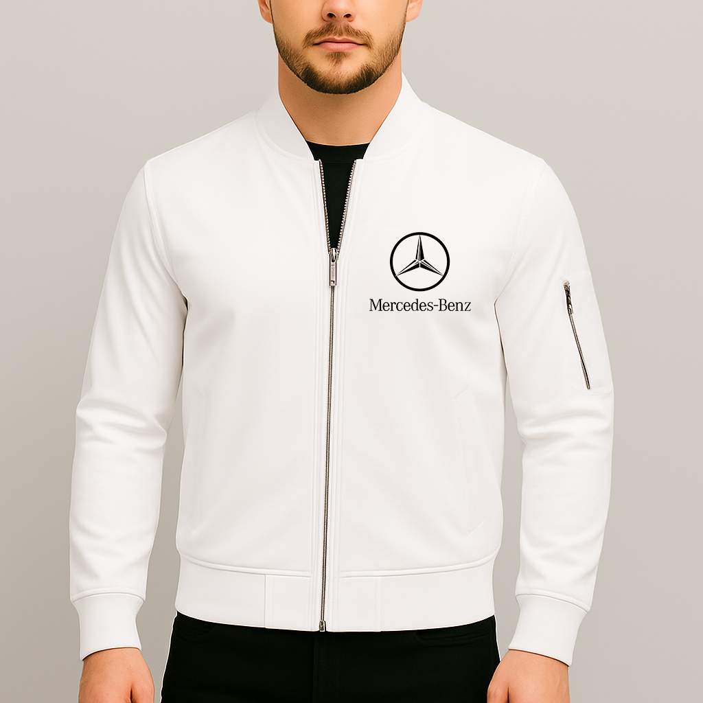 Men’s Mercedes-Benz Luxury Car Lightweight Bomber Jacket Windbreaker Softshell Varsity Jacket Coat