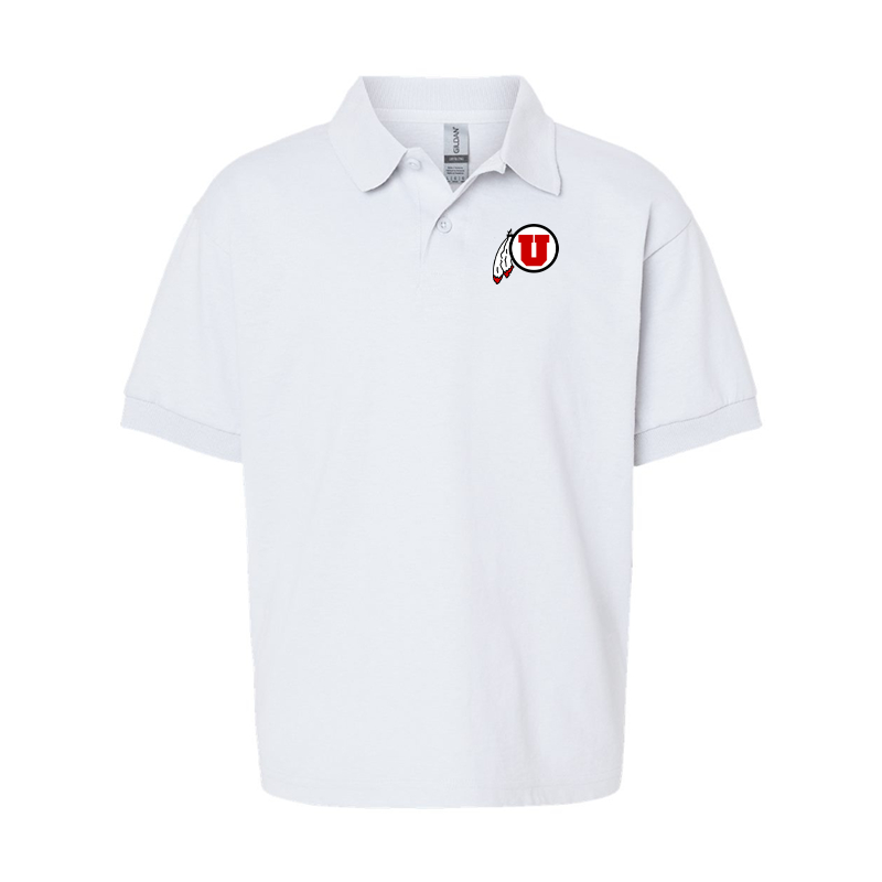 Youth Utah Utes Gildan Dry Blend Jersey Polo