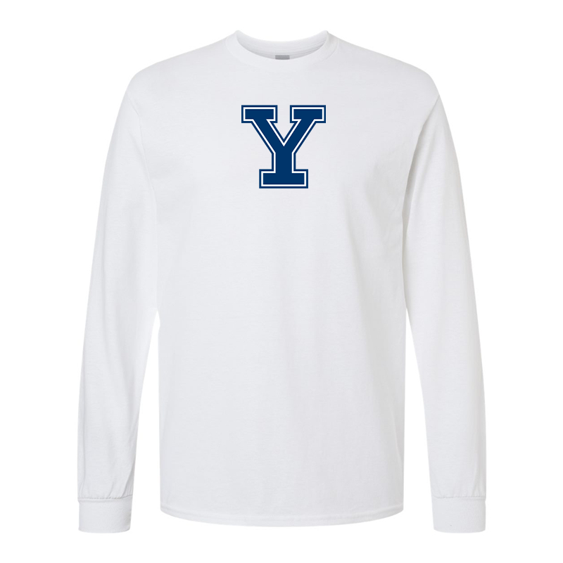 Men's Yale Bulldogs Gildan Heavy Cotton Long Sleeve T-Shirt