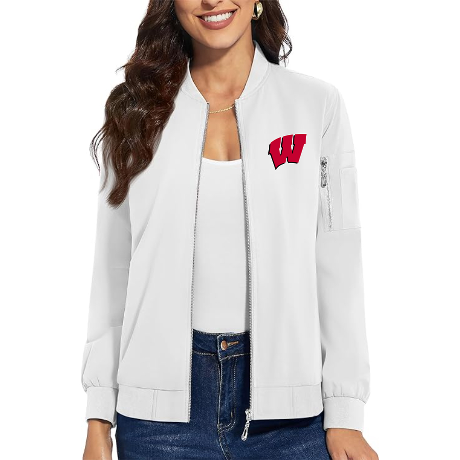 Women's Wisconsin Badgers Premium Bomber Jacket Outerwear