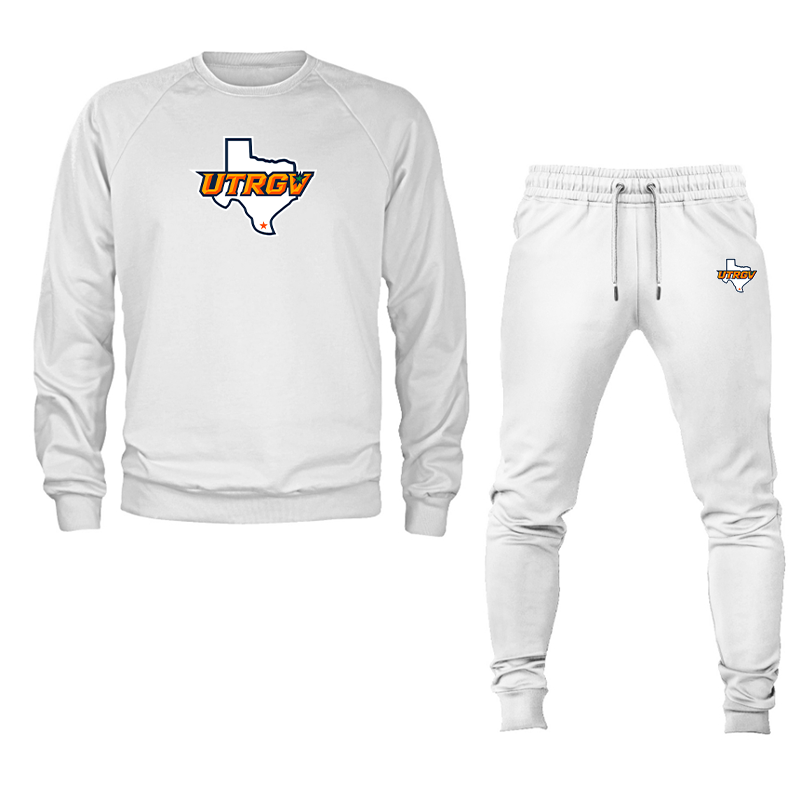 Men's UTRGV Vaqueros Crewneck Sweatshirt Joggers Suit