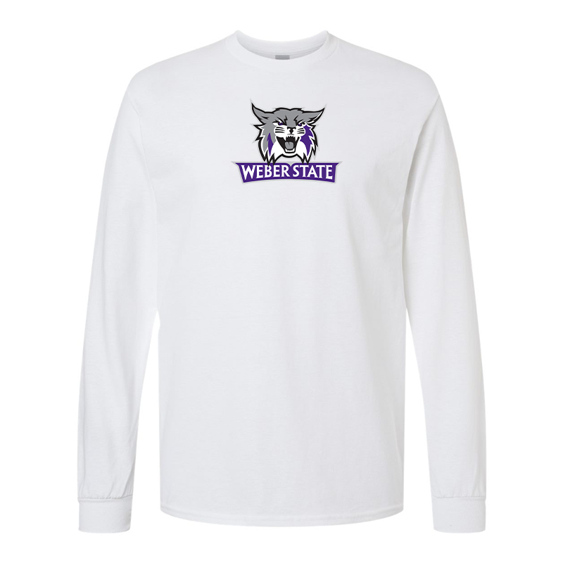Men's Weber State Wildcats Gildan Heavy Cotton Long Sleeve T-Shirt