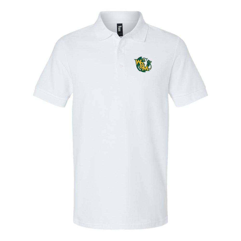 Men's William and Mary Tribe Gildan Hammer Pique Polo