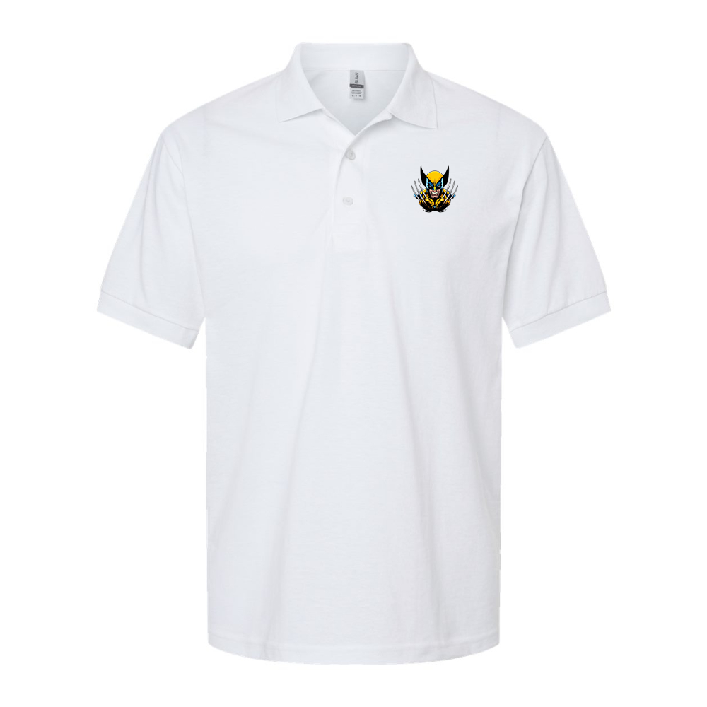 Men's Wolverine 2025 Art  Gildan Dry Blend Jersey Polo
