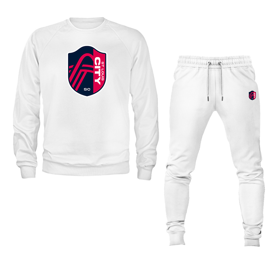 Men's St. Louis City Soccer Crewneck Sweatshirt Joggers Suit