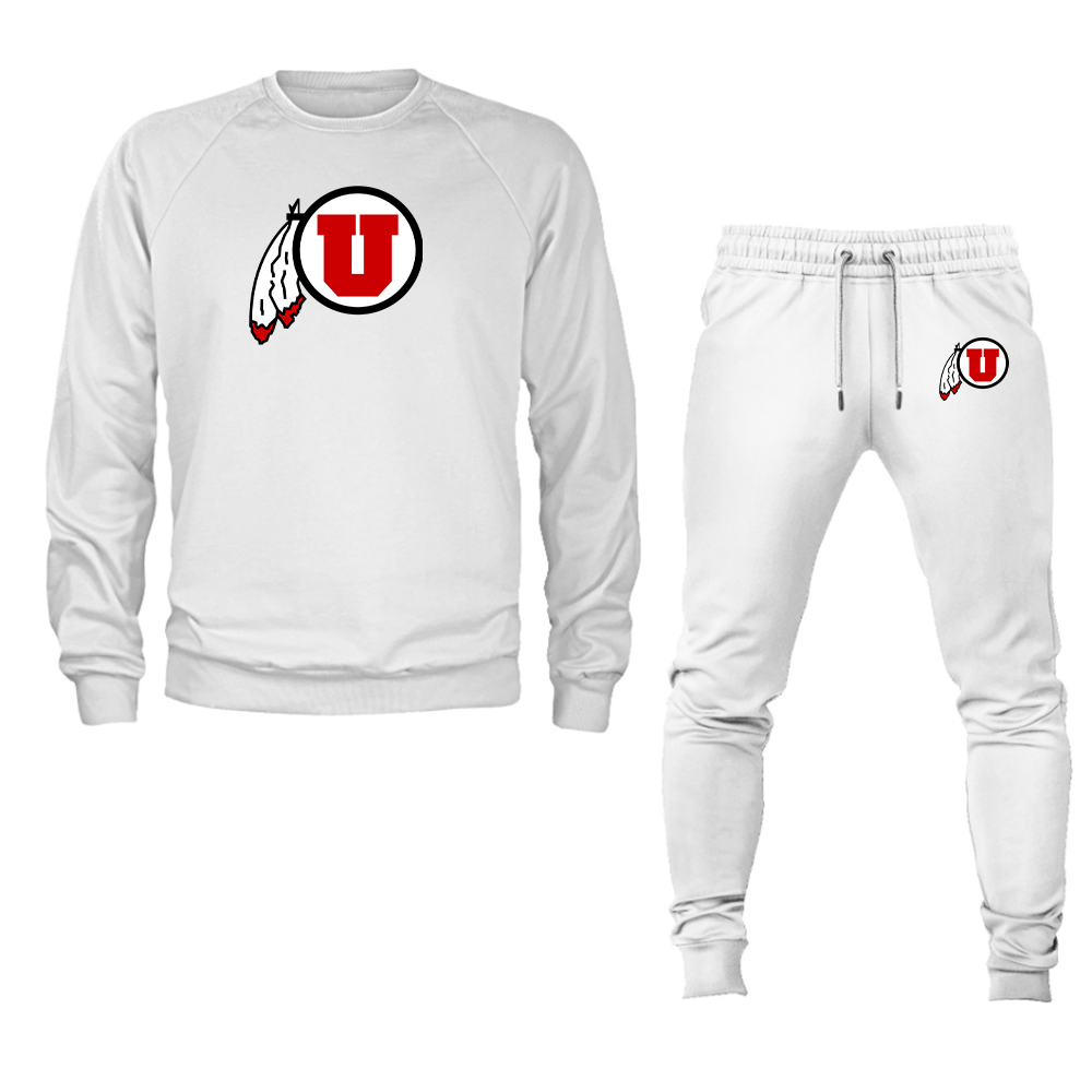 Men's  Utah Utes   Crewneck Sweatshirt Joggers Suit