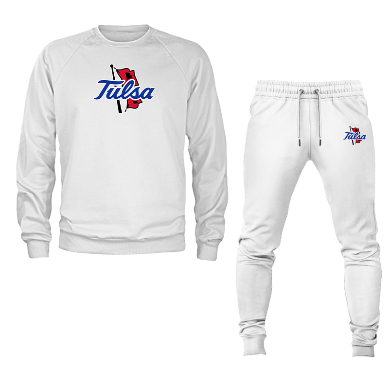 Men's Tulsa Golden Hurricane Crewneck Sweatshirt Joggers Suit