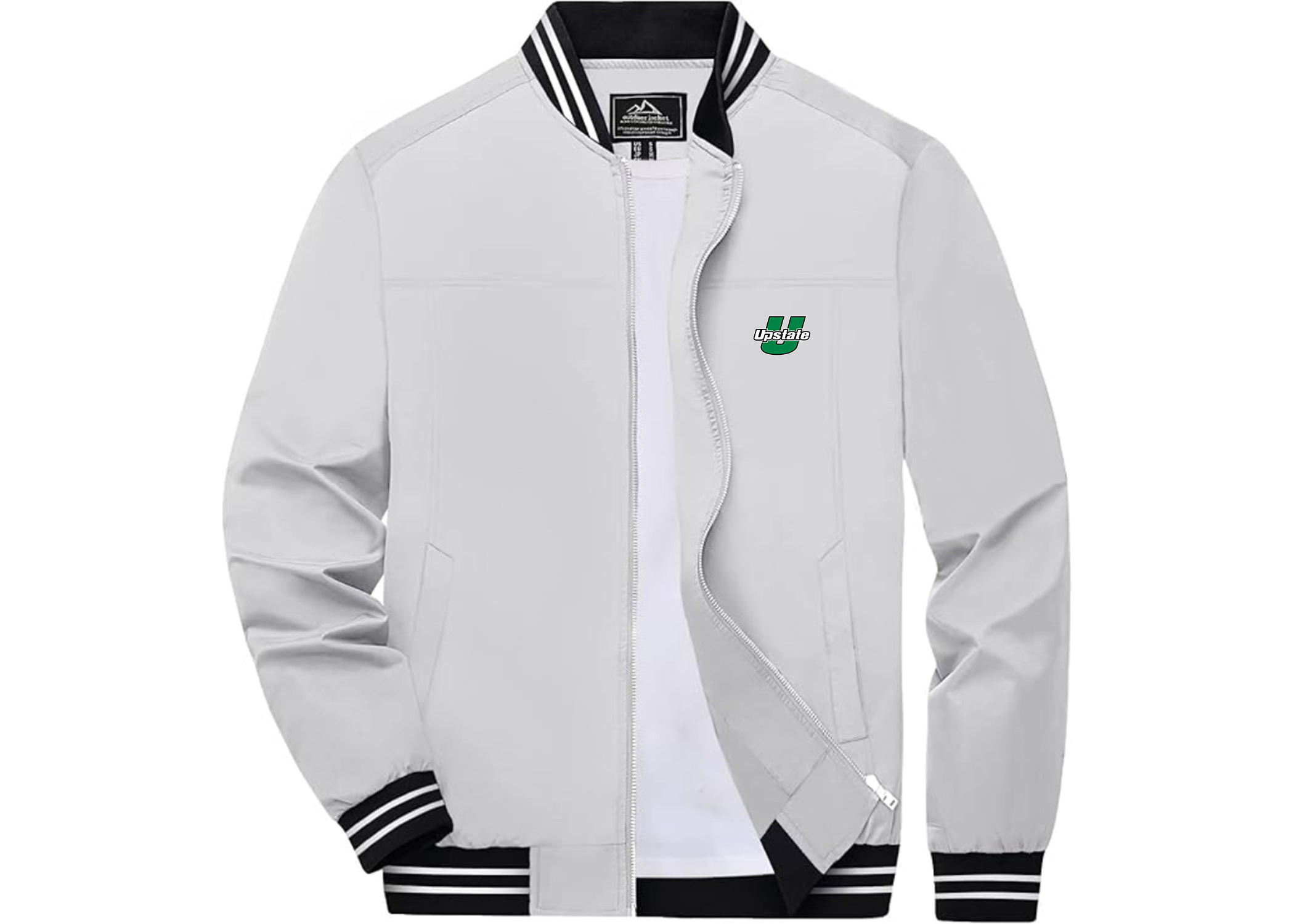 Men's USC Upstate Spartans Lightweight Zip-Up Bomber Jacket with Ribbed Collar and Cuffs Versatile Casual Outerwear