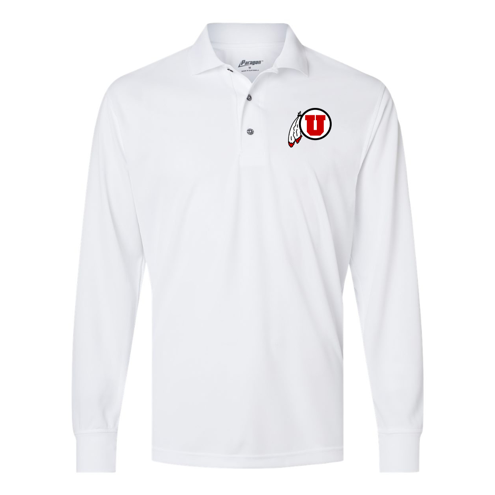 Men's  Utah Utes  Paragon Prescott Long Sleeve Polo
