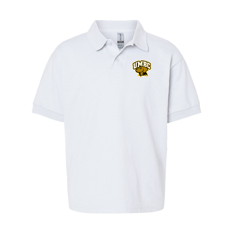 Youth UMBC Retrievers Gildan Dry Blend Jersey Polo
