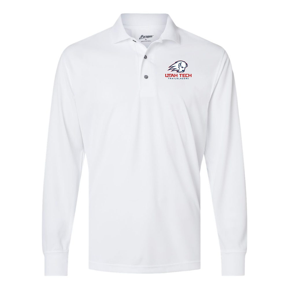 Men's  Utah Tech Trailblazers Paragon Prescott Long Sleeve Polo