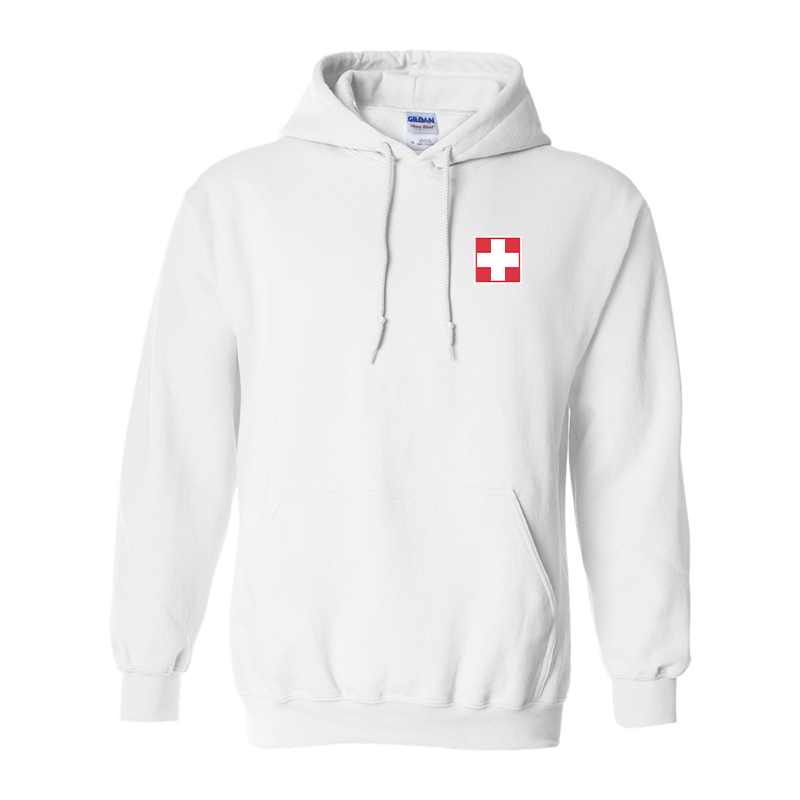 Men's  Switzerland National Football Soccer Team Gildan  Heavy Blend Hooded Sweatshirt