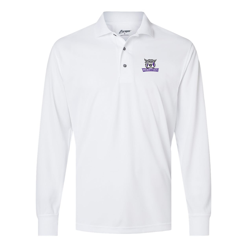 Men's Weber State Wildcats Paragon Prescott Long Sleeve Polo