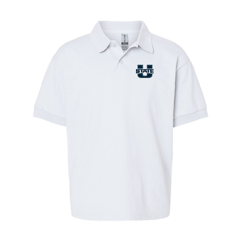Youth Utah State Aggies Gildan Dry Blend Jersey Polo