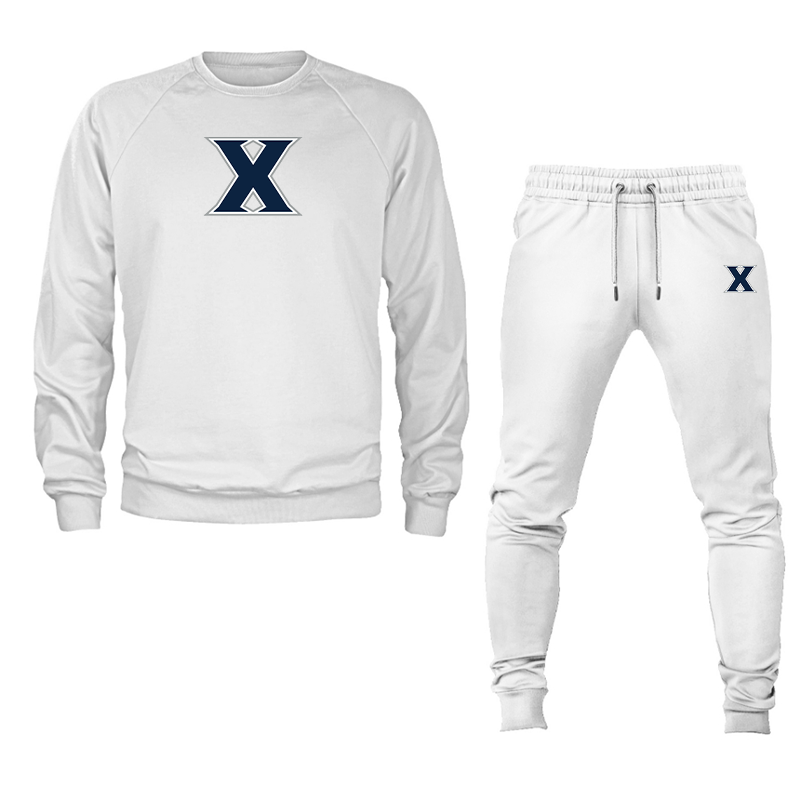Men's Xavier Musketeers Crewneck Sweatshirt Joggers Suit