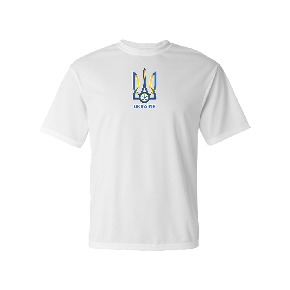 Men's Ukraine National Football Soccer Team Polyester T-Shirt