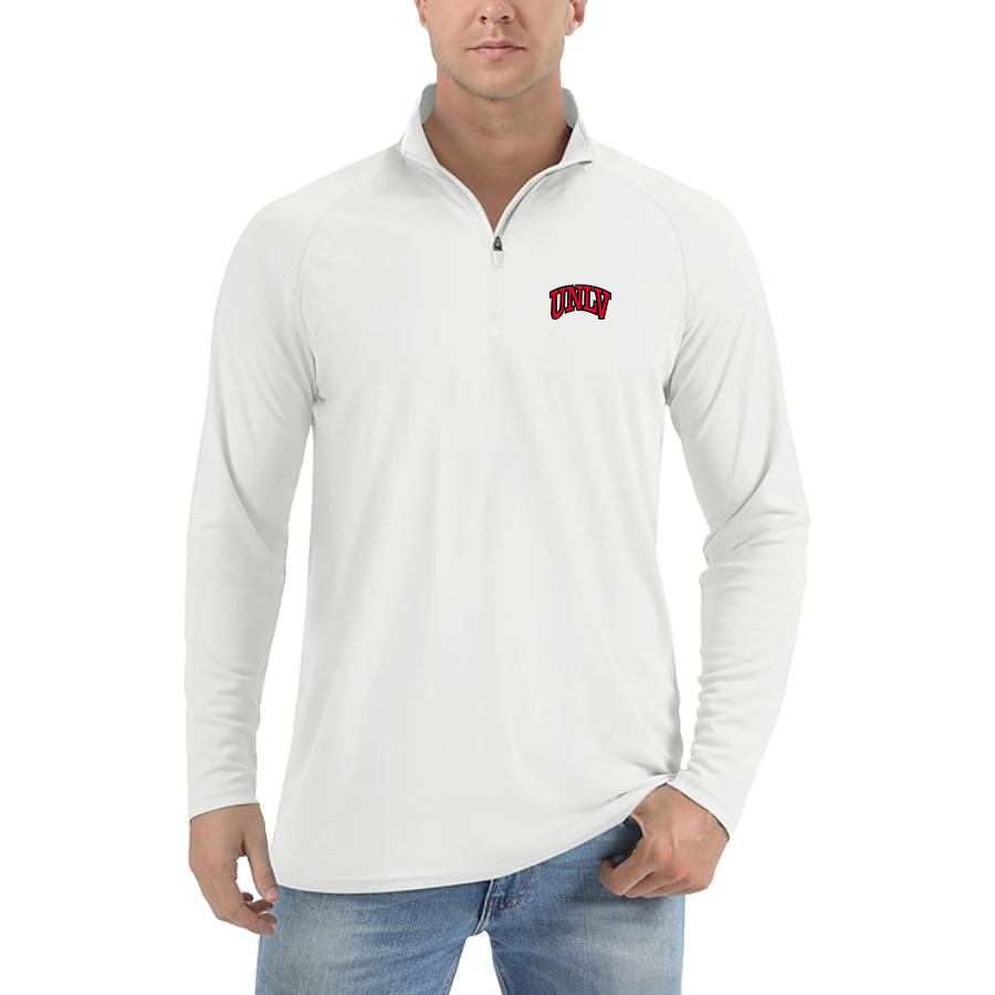 Men's  UNLV Rebels  Lightweight Quarter-Zip Athletic Shirt Long Sleeve Performance