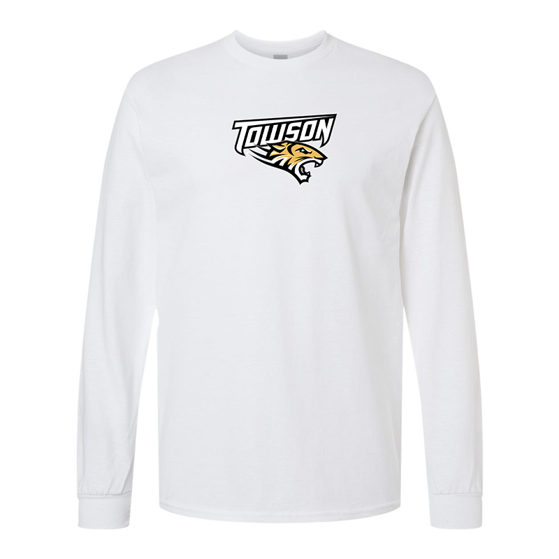 Men's Towson Tigers Gildan Heavy Cotton Long Sleeve T-Shirt