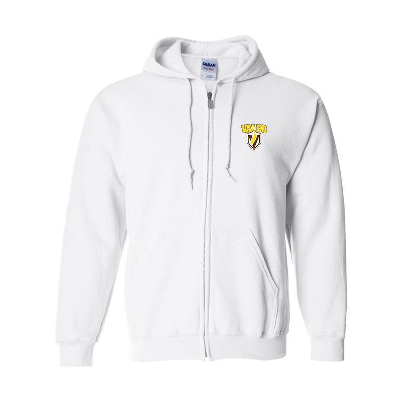 Men's Valparaiso Crusaders Gildan  Heavy Blend Full Zip Hooded Sweatshirt