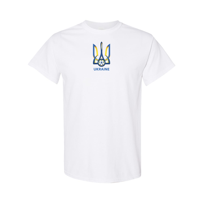 Men's Ukraine National Football Soccer Team Gildan Heavy Cotton T-Shirt