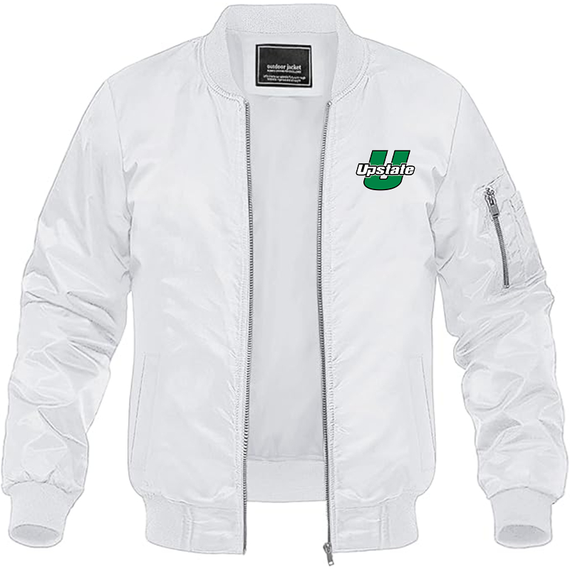 Men's  USC Upstate Spartans Lightweight Bomber Jacket Windbreaker Softshell Varsity Jacket Coat