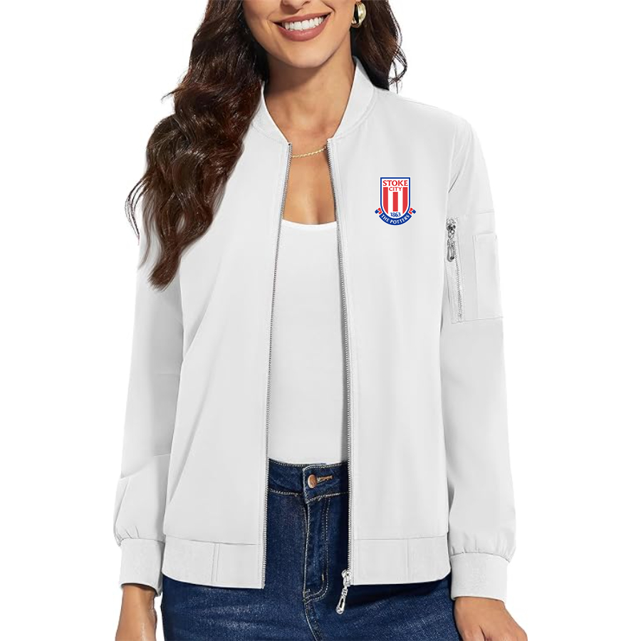 Women's Stoke City Soccer  Premium Bomber Jacket Outerwear