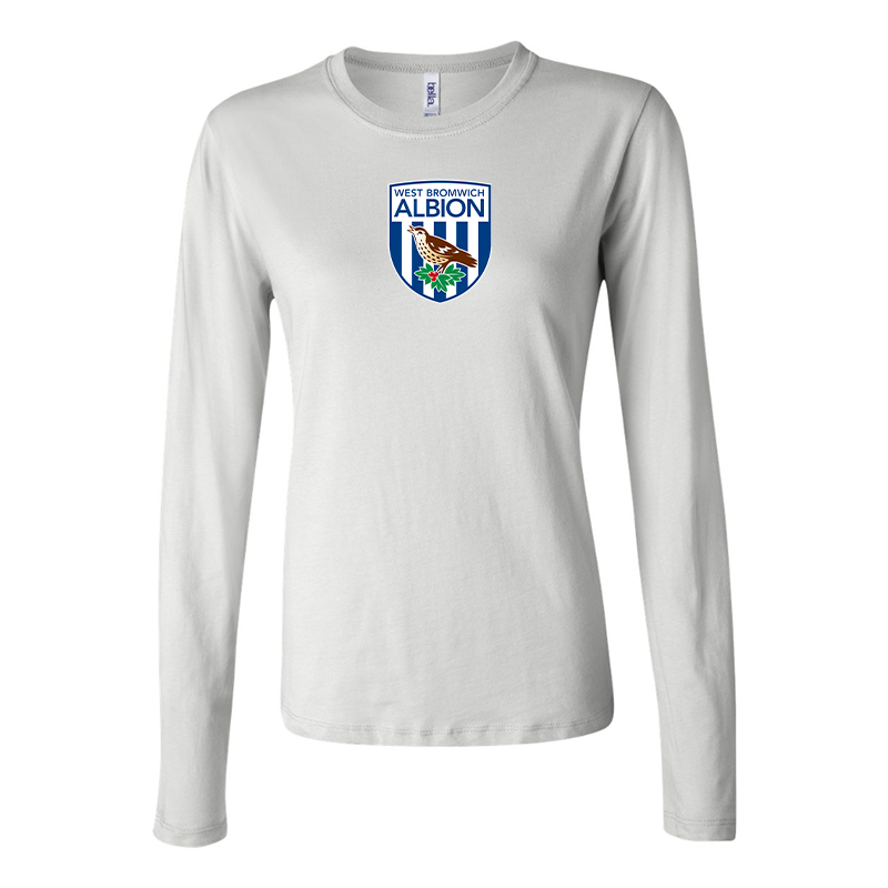 BELLA CANVAS Women’s  West Bromwich Albion Soccer Jersey Long Sleeve Tee