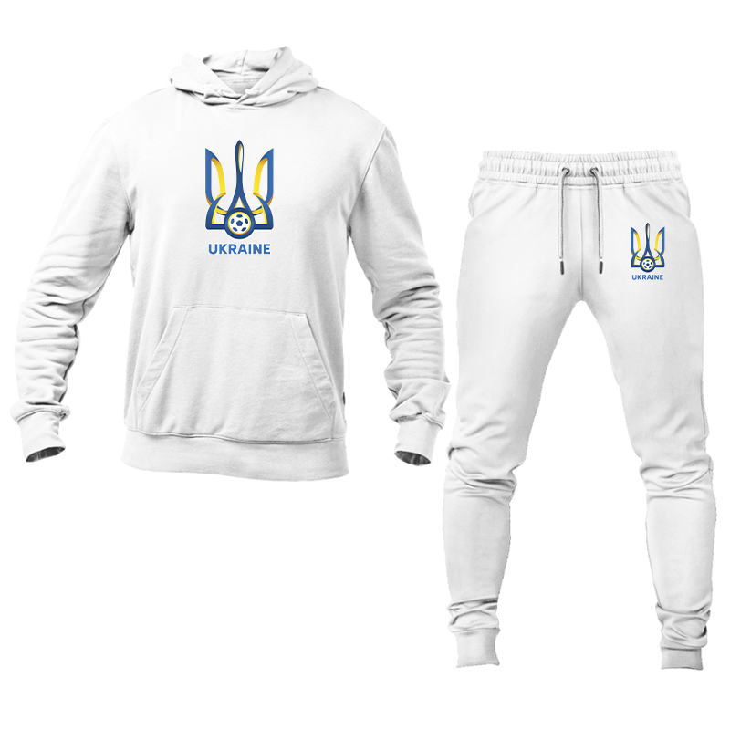 Men's Ukraine National Football Soccer Team Hoodie Joggers Set