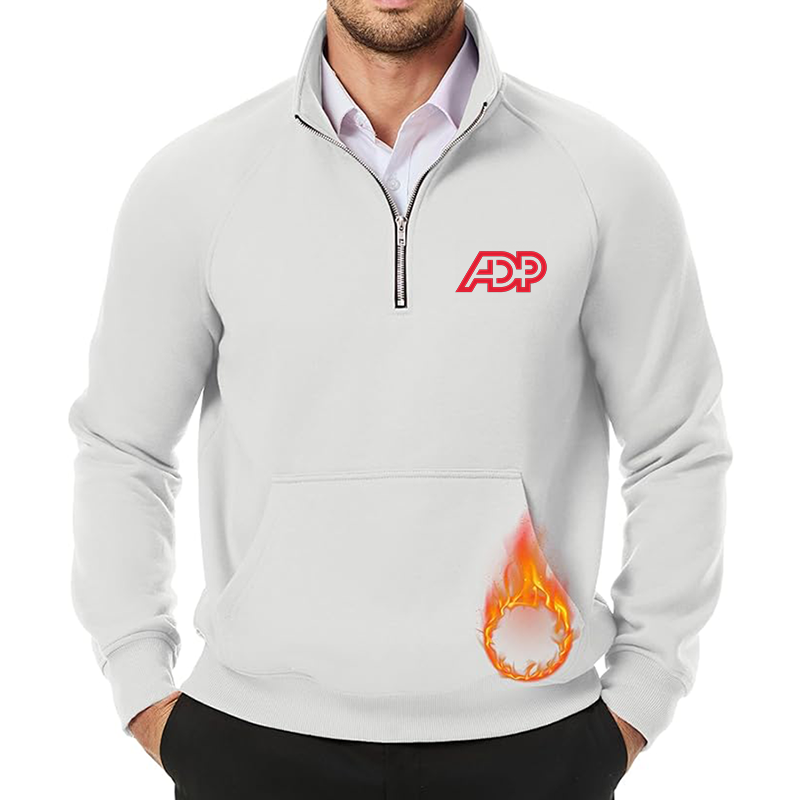Men's  ADP JMIERR Quarter Zip Pullover Heavy Sweatshirts Warm Fleece Sweatshirt Polo Shirt with Pockets