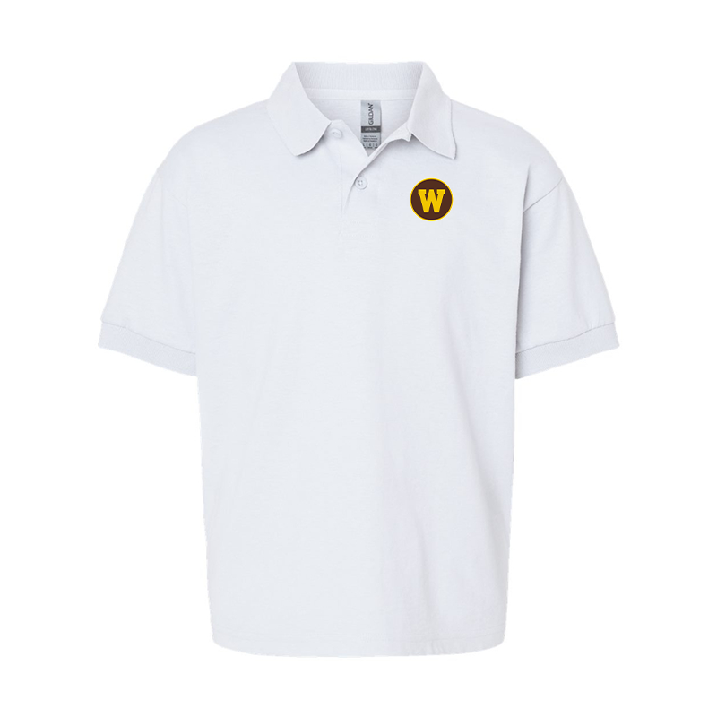 Youth Western Michigan Broncos Gildan Dry Blend Jersey Polo