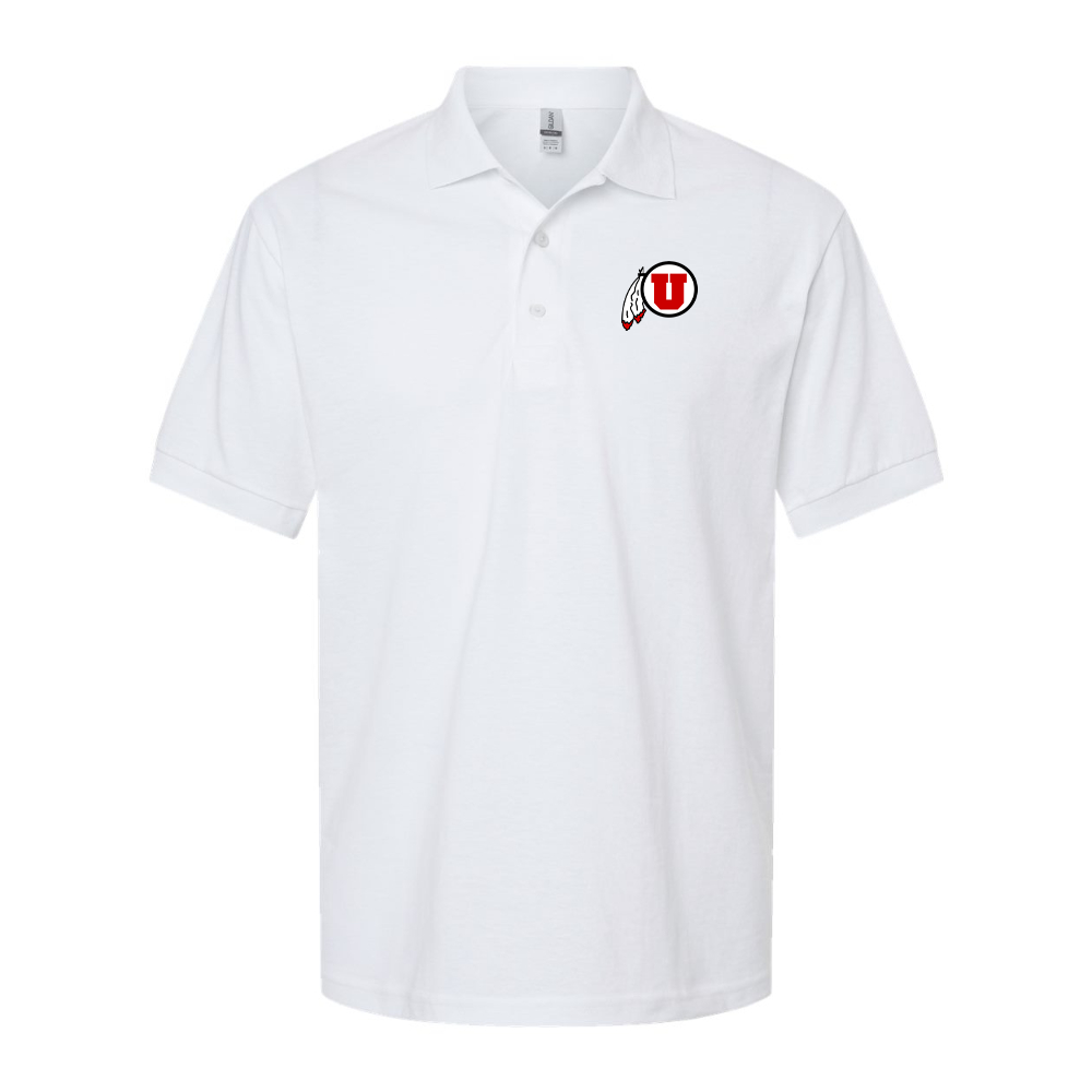Men's  Utah Utes Gildan Dry Blend Jersey Polo