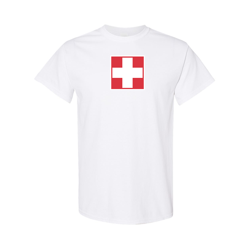 Men's Switzerland National Football Soccer Team Gildan Heavy Cotton T-Shirt