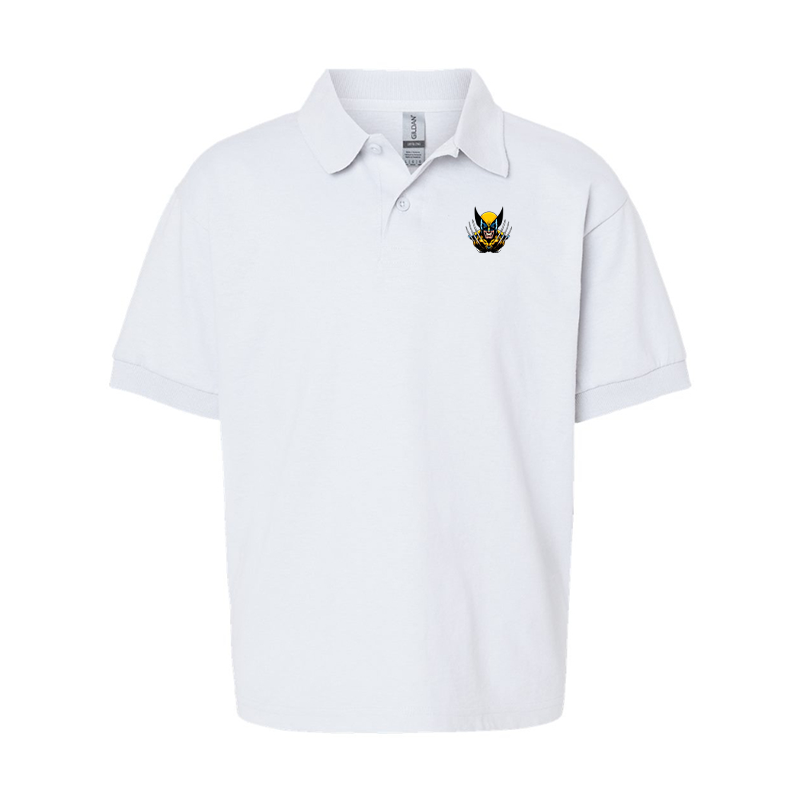 Youth Wolverine 2025 Art  Gildan Dry Blend Jersey Polo