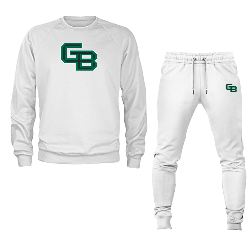 Men's Wisconsin Green Bay Phoenix Crewneck Sweatshirt Joggers Suit