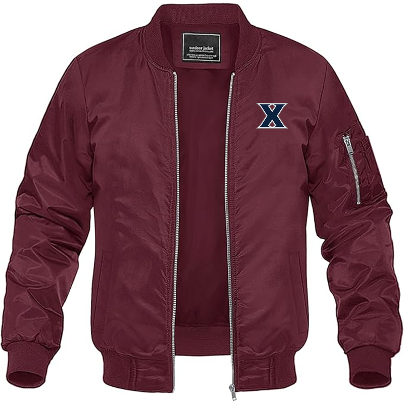 Men's Xavier Musketeers Lightweight Bomber Jacket Windbreaker Softshell Varsity Jacket Coat