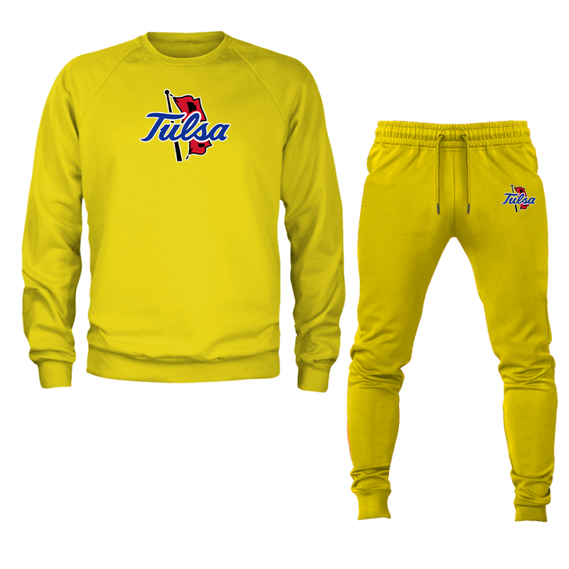 Men's Tulsa Golden Hurricane Crewneck Sweatshirt Joggers Suit