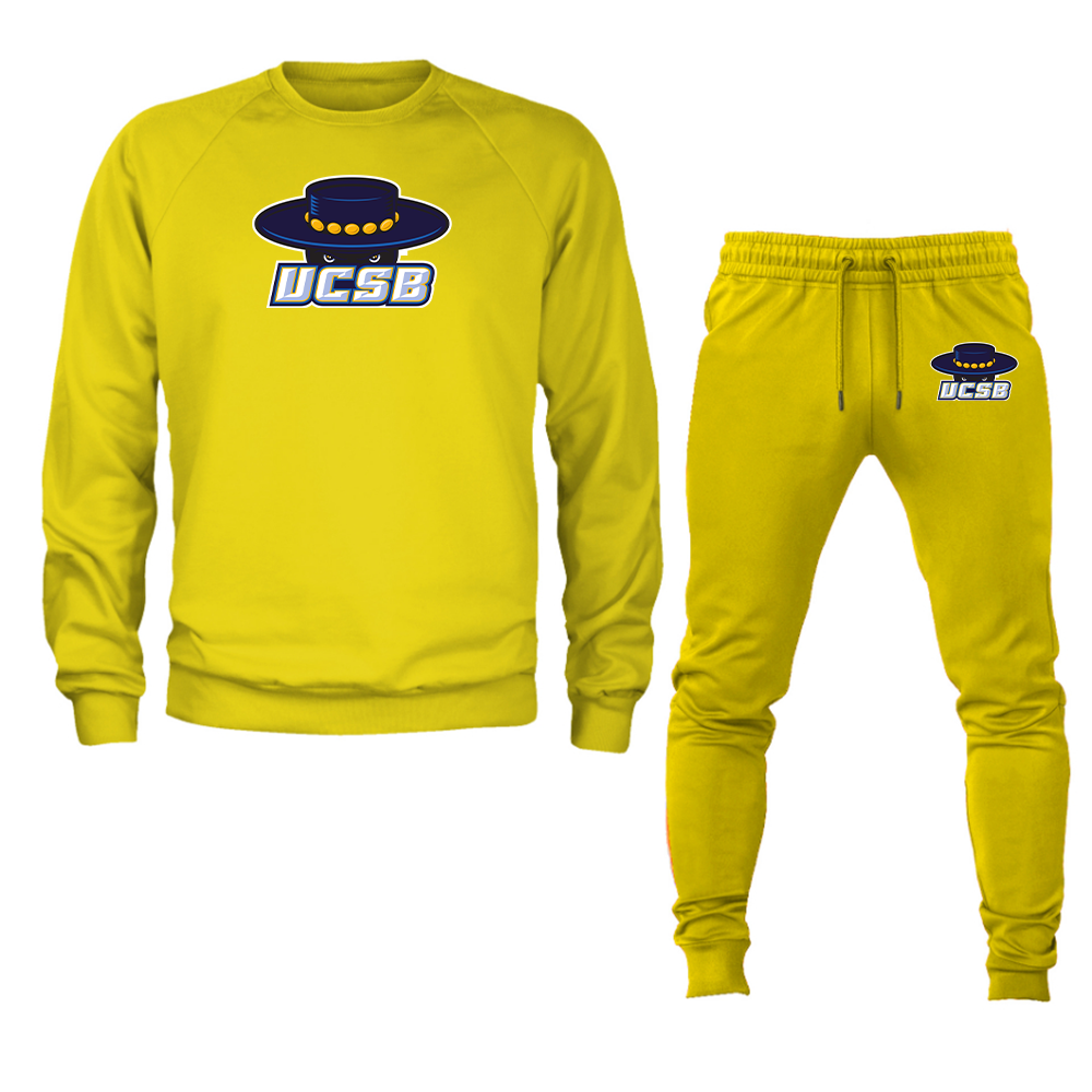 Men's UCSB Gauchos Crewneck Sweatshirt Joggers Suit