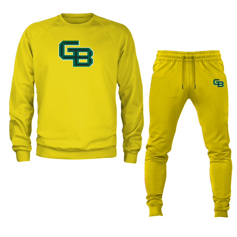 Men's Wisconsin Green Bay Phoenix Crewneck Sweatshirt Joggers Suit