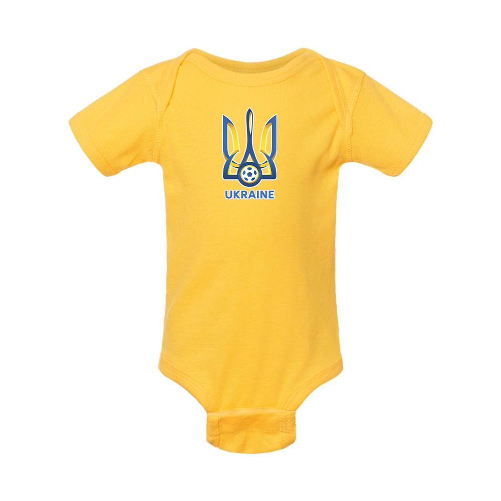 Ukraine National Football Soccer Team Rabbit Skins Infant Baby Rib Bodysuit